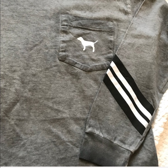 VS PINK CAMPUS LONG SLEEVE TEE SZ M - Picture 6 of 6